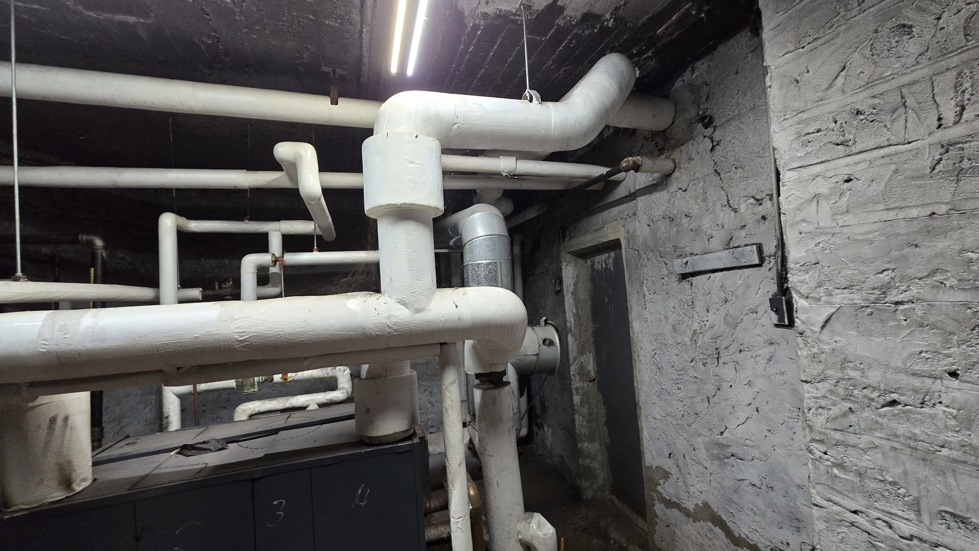 Basement Supply & Drain Pipes